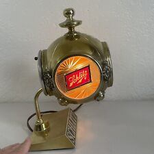 Vtg SCHLITZ Beer Light Lamp Clock 1972 Used Gold Cash Register Topper Bar PARTS picture