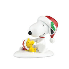 Dept 56 HAPPY HOLIDAYS SNOOPY AND WOODSTOCK Peanuts Village 809414 BRAND NEW picture