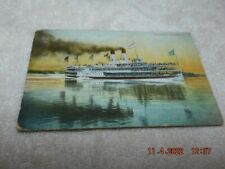 9 ORIGINAL VERY GOOD MOSTLY AROUND 1908 VARIOUS BOATS AND SHIPS POSTCARDS picture