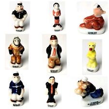Set of  9 Popeye the Sailor Cartoon Character Mini Figures 1992 KFS TM Hearst picture