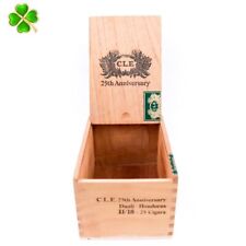 C.L.E. 25th Anniversary 11/18 Empty Wood Cigar Box 6.5