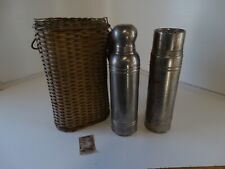 Vintage Icy-Hot Thermos Vacuum Bottles cork lid  no. 70 , 740 wicker carrier picture