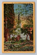 Hollywood CA-California, Little Country Church of Hollywood, Vintage Postcard picture