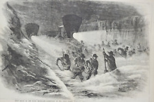 Frank Leslie's  4/17/1869 Union Pacific train snowbound in Rockies /Sea Island picture