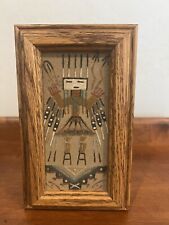 Navajo Indian Handmade Sand Painting Signed Solid Wood Trinket Box Authentic picture