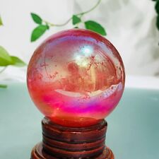 285g Natural Crystal Plated Quartz Sphere Crystal Ball Healing Decoration picture