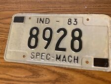 1983 Indiana License Plate SPEC-MACH (rare)  8928 picture
