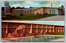 Laurel MS Mississippi Postcard Laurel’s Motor Hotel MCM Furniture Swimming Pool picture