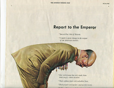 Saturday Evening Post 1943 Hideki Tojo Ad Report to the Emperor See Scans picture