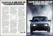 1986 SAAB 900 Turbo Original 2-page Advertisement Print Art Car Ad K112 picture