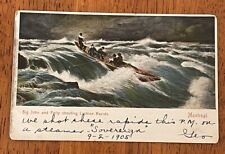 Antique Postcard Big John And Party Shooting Lachine  Rapids Montreal  1905 picture