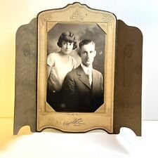 Vintage 1920's Married Couple Portrait Studio Photograph Man and Wife Photo picture