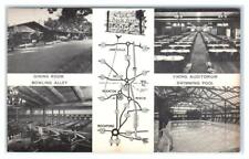 ROCKTON, IL Illinois ~ The WAGON WHEEL LODGE Multiview c1950s Roadside Postcard picture