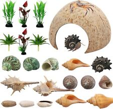 Hermit Crab Supplies, 22 Pcs Hermit Crab Shells, Natural Coconut Shell Reptile H picture