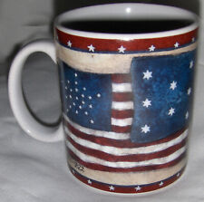1998 LANG AND WISE OLD GLORY Sherri Buck Baldwin Ceramic Vintage Coffee Mug Cup picture