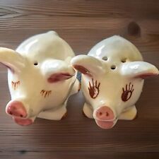 VTG Small Sweet Pigs, Pair of Salt&Pepper Set. Pink Nose & Ears  picture