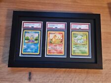 PSA Graded 3 Card Frame with UV Protection Slab TCG Display Wall Case Pokemon picture