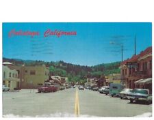 Postcard -Calistoga Street View Old Cars Signs -California CA -c1978 picture
