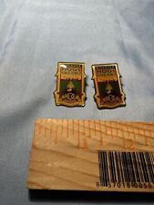 TWO Vintage Harley Davidson Owners Group Discover HOGS America 90s Pin picture