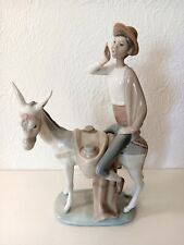 Lladro #4638 Hand Made Honey Peddler Boy On Donkey  1978 11 inches tall. picture