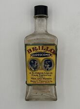 CIRCA 1930s Vintage BRILLO by GLOSSCOMB Bottle. Artistic Look 4 Barbershop Decor picture
