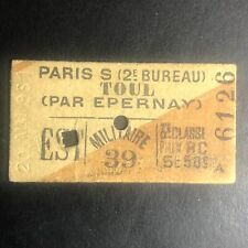 French Paris Rail / Trolley ? Militaire / Military WWI ? Ticket #6126 picture