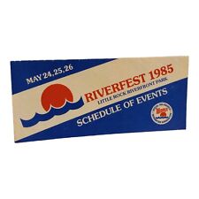1985 Riverfest Schedule Of Events Brochure Little Rock Arkansas Ephemera picture