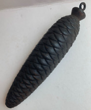 Vintage Cast Iron Clock Weight Large PINECONE  7