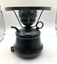Vintage Black Electric Metal Teapot Lamp picture
