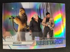 2020 Topps Chrome Star Wars Perspectives Resistence Bravery Card REFRACTOR picture