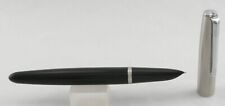 Parker 21 Black w/Stainless Steel Cap & Arrow Clip Fountain Pen - USA - 1950's picture