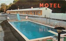 Canaan New York~Berkshire Spur Motel~Pool~Slide~Diving Board~1960s Cars~Postcard picture