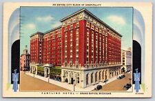 Postcard The Pantlind Hotel, Grand Rapids, Michigan linen 1940's S122 picture