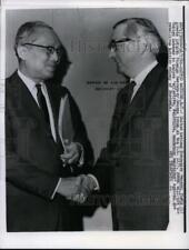 1966 Press Photo U.N. Sec. Gen. U.Thant greets British Foreign Sec. George Brown picture