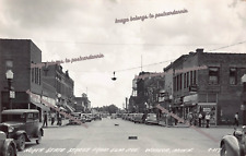 RPPC Waseca Minnesota North State Main Street Downtown 40s Photo Vtg Postcard B5 picture