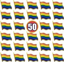 50 PCS Pride Pin Rainbow Gay Pride Flag LGBT Enamel Lapel Pin Decoration picture
