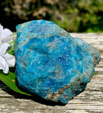 241.3g GORGEOUS RAW BLUE/GREEN APATITE CRYSTAL HEALING ROCK  Reiki  NORWAY picture