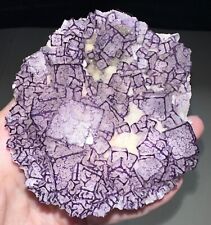 Purple Pattern/QR Fluorite Specimen,Quartz Crystal,Metaphysical,Unique,Decor,UV picture