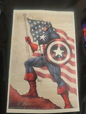 Captain America Art Print- Signed art by Billy Tucci (See Description) picture