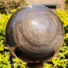 3.82LB TOP Natural Silver Obsidian Sphere Crystal quartz Ball Healing 2432 picture