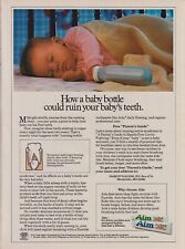 Aim Toothpaste Vintage 1985 Print Ad Page Baby Bottle Parent's Guide Offer picture