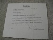 Original 1934 Six Time US Socialist Party Candidate Signed Letter Norman Thomas picture