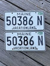 Maine 1988 Pair License Plate 1988 Pair  Maine License Plates picture