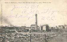 Vintage Postcard Scene in Harlowton Montana Fire of June 17, 1907 picture