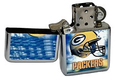 Greenbay Packers NFL Football Flip Top Chrome Oil Lighter Wind Resistant Flame picture