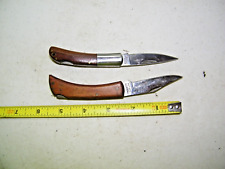 2 Wood handle folding lockback pocket knifes 1 Is Maxam TomCat Made in Japan picture