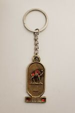 Vtg style Ancient Egyptian Camel Souvenir Gold Color beaded Keychain picture