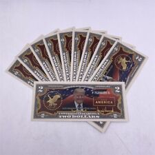 10pcs/lot 45th President USA DONALD TRUMP banknote Two Dollar For Fans Nice Gift picture