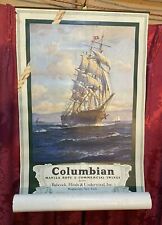 VINTAGE ANTIQUE 1938 NAUTICAL ADVERTISING CALENDAR COLUMBIAN ROPE & TWINES NY picture