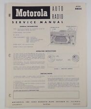 1950s MOTOROLA AUTO RADIO SERVICE MANUAL model NH3C installation repair picture